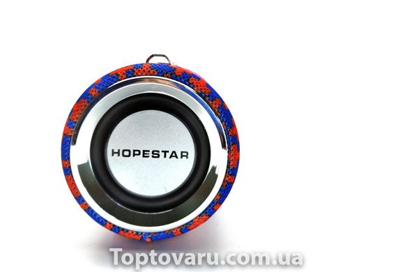 Портативна Bluetooth колонка Hopestar H39 з вологозахистом Синя з червоним 1176 фото