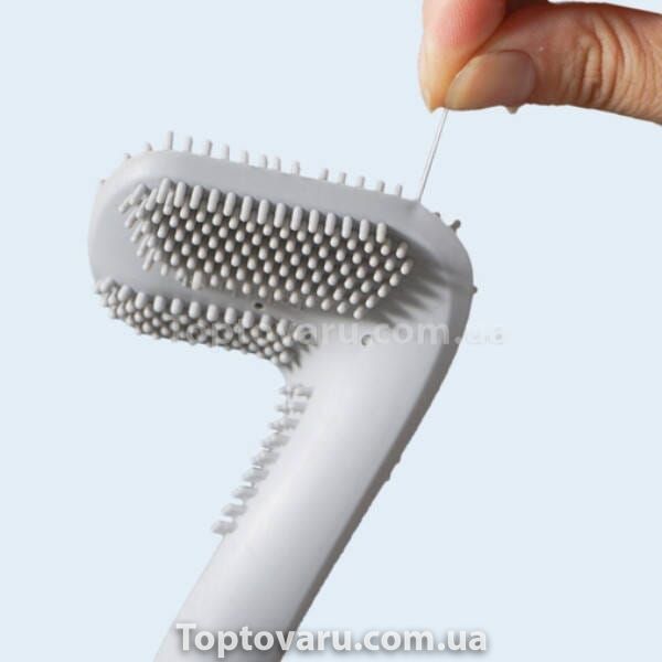 Щітка силіконова йоржик для унітазу Toilet Brush Сіра 22774 фото