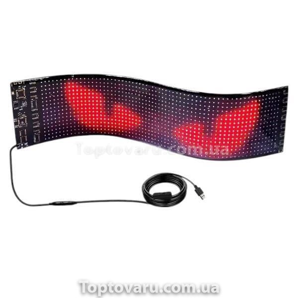 Гибкая LED-панель с запрограммированной анимацией Глазки 16*64 LED 92*374 мм с пультом АРР Matrix Panel 27051 фото
