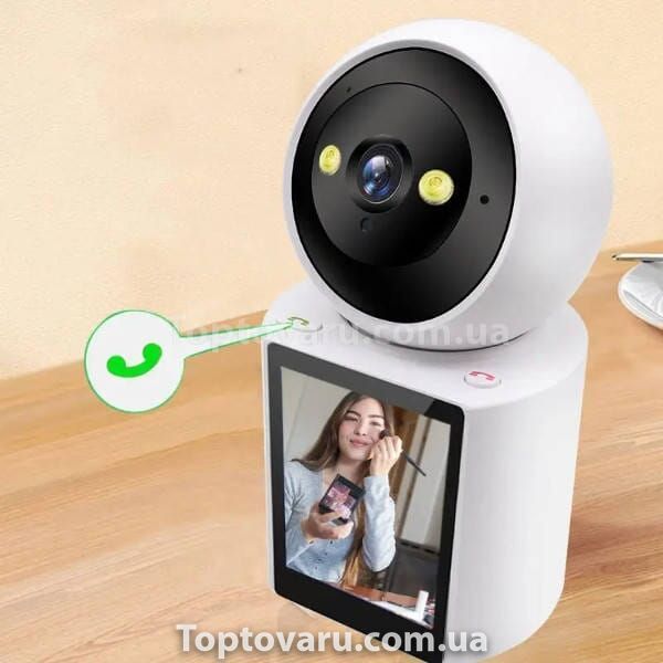 Камера видеонаблюдения радионяня с дисплеем 2.8 WIFI V3 ICSEE Белая 25400 фото