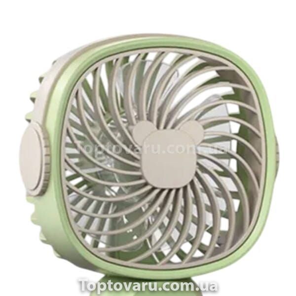 Вентилятор настільний міні ручний акумуляторний USB Handheld fan AND LY-838 KLW-F8 Зелений 26596 фото