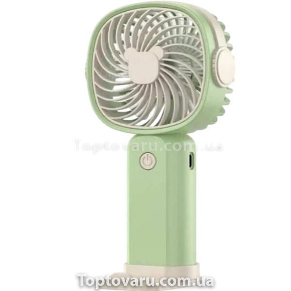 Вентилятор настільний міні ручний акумуляторний USB Handheld fan AND LY-838 KLW-F8 Зелений 26596 фото