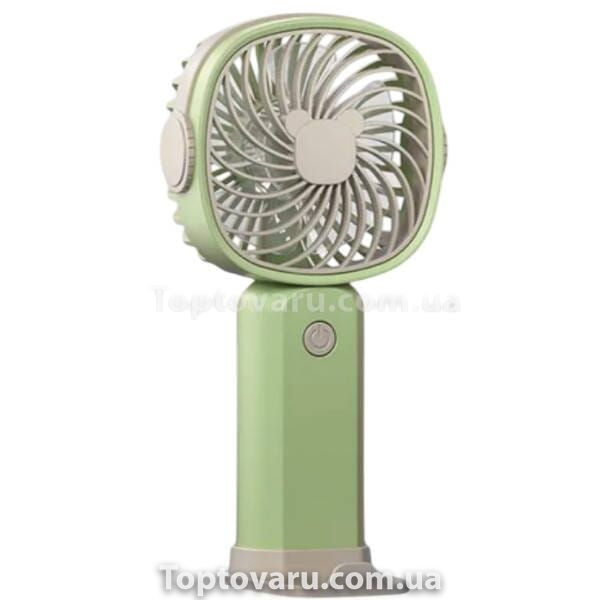 Вентилятор настільний міні ручний акумуляторний USB Handheld fan AND LY-838 KLW-F8 Зелений 26596 фото