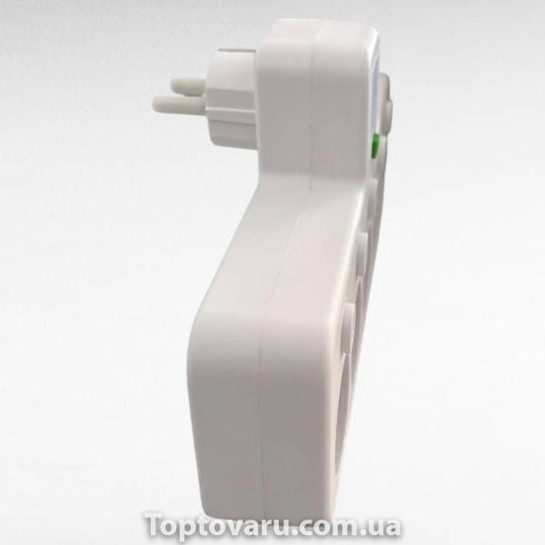 Мережевий фільтр-розгалужувач 4*220V, 2*USB, 1*PD Type-C 8625UL LED Білий 34802 фото