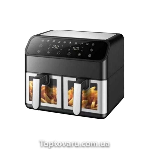 Аерофритюрка DOMOTEC MS-3226 4800W 7,5+7,5Л Чорна 37424 фото