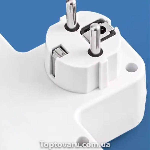 Мережевий фільтр-розгалужувач 4*220V, 2*USB, 1*PD Type-C 8625UL LED Білий 34802 фото