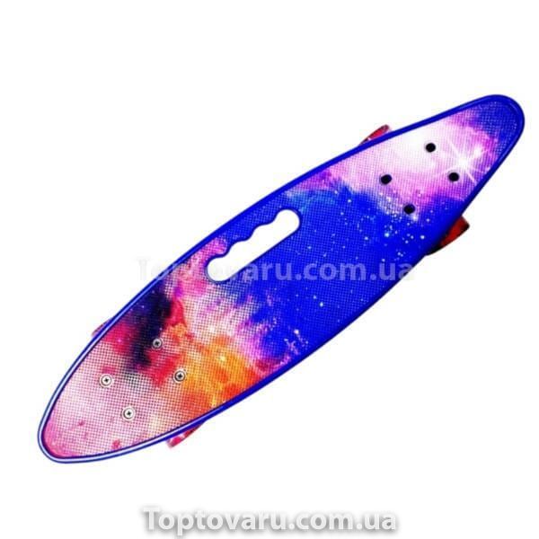 Пенні борд із колесами, що світяться PU Penny Board Scale Sports Universe Синя галактика 27411 фото