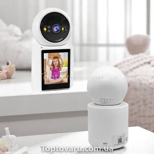 Камера видеонаблюдения радионяня с дисплеем 2.8 WIFI V3 ICSEE Белая 25400 фото