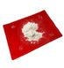 Кондитерский силиконовый коврик для раскатки теста 40 на 30 см Красный 3903 фото 1
