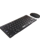 Бездротова клавіатура KeyBoard + Мишка Wireless Charge Wi-1214 Чорна 5940 фото 1