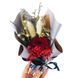 Подарунковий букет з трояндою і сухоцвітом 01 (біла упаковка) + Подарунок 3592 фото 2
