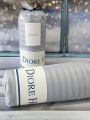 Простирадло на гумці (180х200см) Diore D grey Сатин-страйп Бавовна 15851 фото