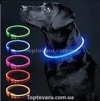 Универсальный светящийся ошейник для собак Trox TR-35 Синий 11348 фото