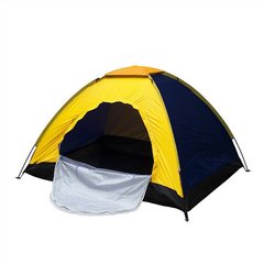 Палатка 2-х местная Черный с желтым 11105 фото
