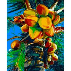 Картина за номерами Strateg ПРЕМІУМ Зелений кокос розміром 40х50 см (GS719) GS719-00002 фото