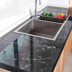 Самоклеящаяся кухонная пленка для поверхностей ITALICA RICHMOND 2х0.6м Черный мрамор 14378 фото