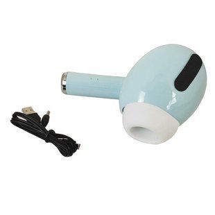 Портативна блютуз колонка Airpods Pro Giant Headphone Multifunctional Speaker Блакитна 4645 фото
