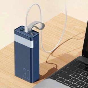 Power bank с фонариком и функцией быстрой зарядки 30000 mAh remax rpp-320 Черный 27074 фото