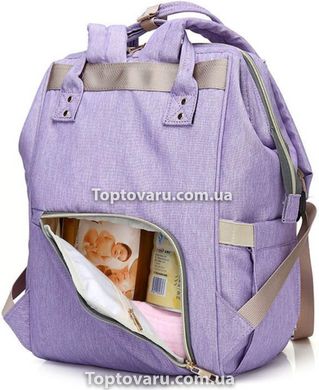 Сумка-рюкзак для мам Mom Bag Фіолетова 6905 фото