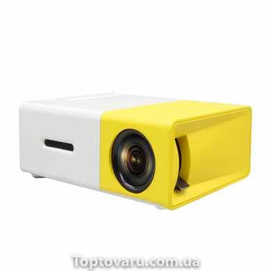 Мини проектор мультимедийный с динамиком YG 300 Бело-желтый 8238 фото