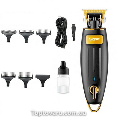 Машинка для стрижки волос аккумуляторная VGR V-192 6 насадок 8524 фото