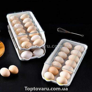 Контейнер лоток для зберігання яєць Egg Tray Білий 12213 фото