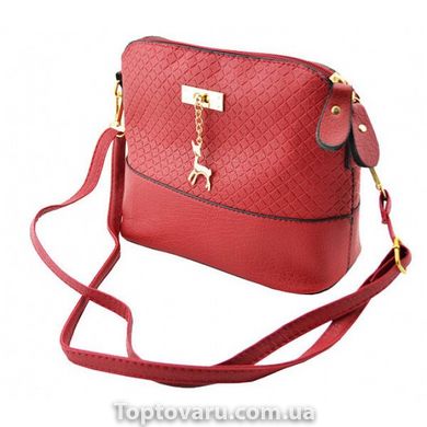 Женская маленькая сумка через плечо Бэмби Красная 1883 фото