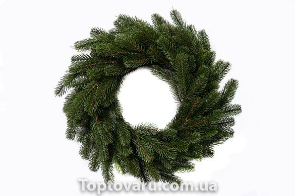 Вінок новорічний Ковалівський зелений 50 см 3180 фото