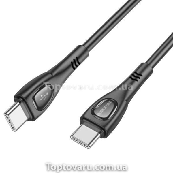 Кабель BOROFONE BX98 Type-C to Type-C Superior 60W charging data cable Black 26933 фото