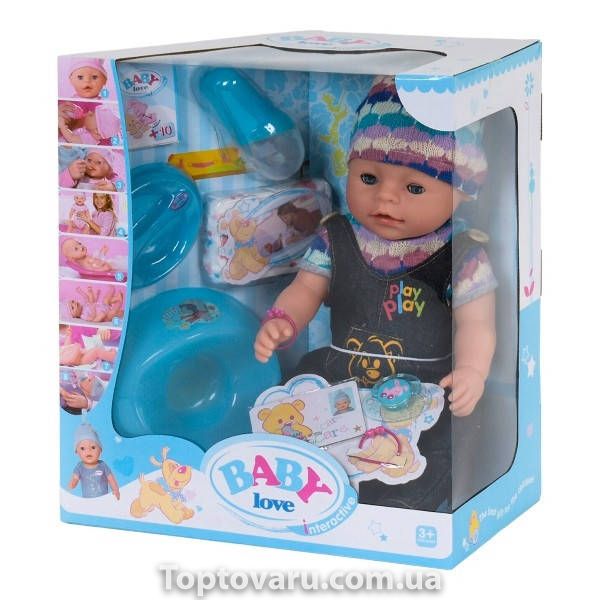 Игрушка Пупс интерактивный 42см 8 функций + аксессуары Baby Love BL-013B 17676 фото