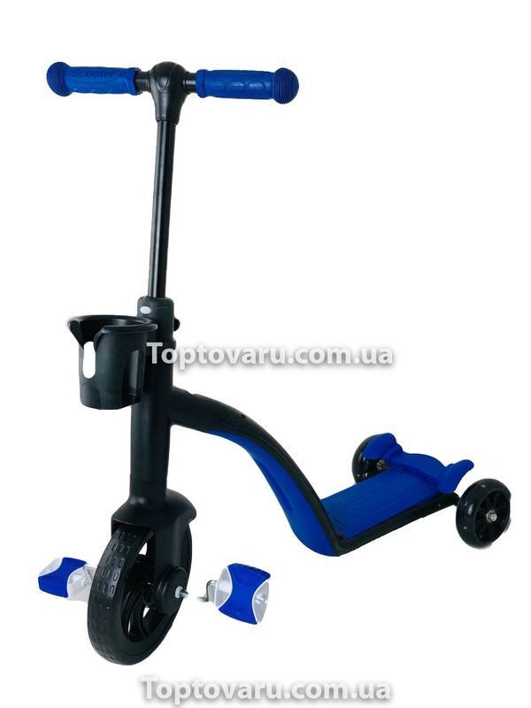 Cамокат-велобег-велосипед 3 в 1 Children Car Scooter Синий 4754 фото