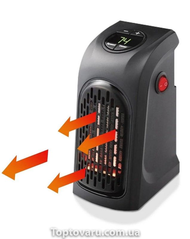 Портативний міні обігрівач 400Вт Handy Heater Чорний 394 фото