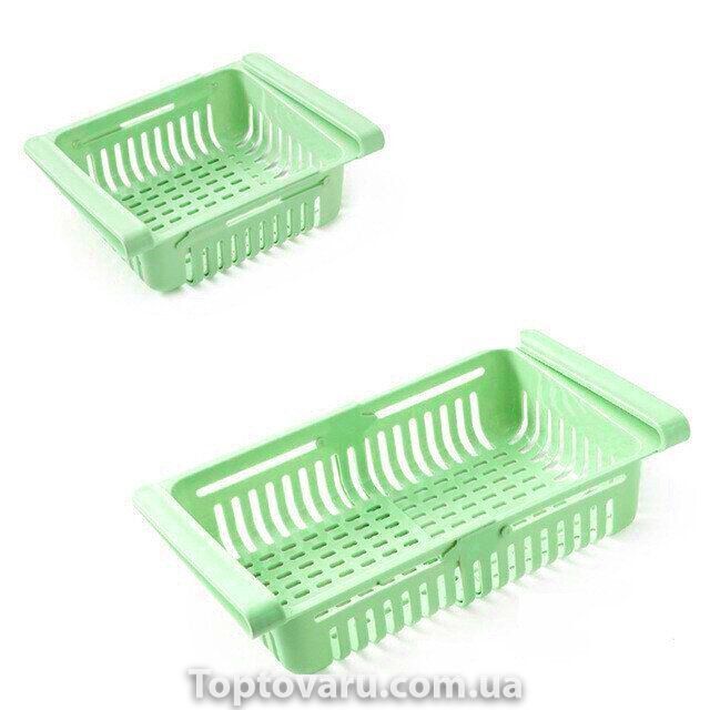Органайзер в холодильник Strechable Hanging Storage Rack раздвижной Зеленый 2329 фото