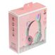 Бездротові навушники Bluetooth з вушками єдинорога LED ZW-028C рожеві з сірим 17976 фото 6