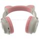 Беспроводные Bluetooth наушники с ушками единорога LED ZW-028C розовые с серым 17976 фото 2