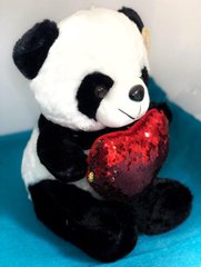 Плюшевый мишка Панда с сердцем в подарочной упаковке р-р S 1644 фото