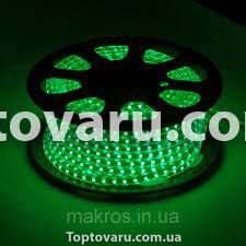 Світлодіодна стрічка LED 5050 Green Зелена 100m 220V 5606 фото