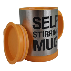 Кружка мешалка Self Stirring mug Чашка автоматическая Оранжевая 6953 фото