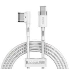 Кабель Baseus Zinc Magnetic Series iP Laptop Charging Cable Type-C to L-shaped Port 60W 2m White CATXC-W02-00001 фото