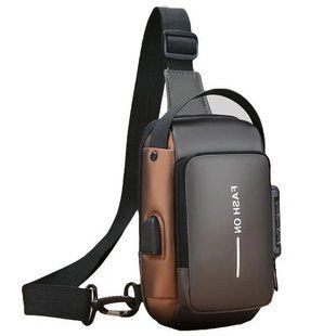 Сумка з анти-коларом з рюкзаком та xl1228 Black з коричневим 27277 фото