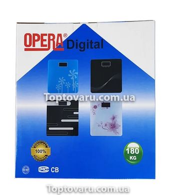 Весы напольные Opera Digital черные с белым 6591 фото