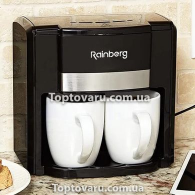 Кофеварка капельная Rainberg RB-613 на 2 чашки 500Вт Черная 8138 фото