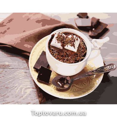 Картина за номерами Strateg ПРЕМІУМ Кава з шоколадом розміром 40х50 см (GS453) GS453-00002 фото