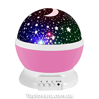Ночник в форме шара NEW Projection Lamp Star Master Розовый 177 фото