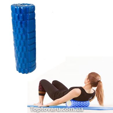 Ролик масажний для йоги, фітнесу (спини і ніг) OSPORT (30*9 см) Синій 2166 фото