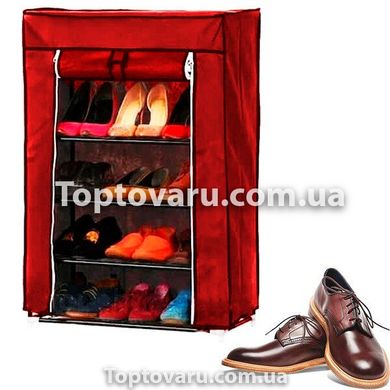 Складной тканевый шкаф для обуви FH-5578 Красный 3792 фото