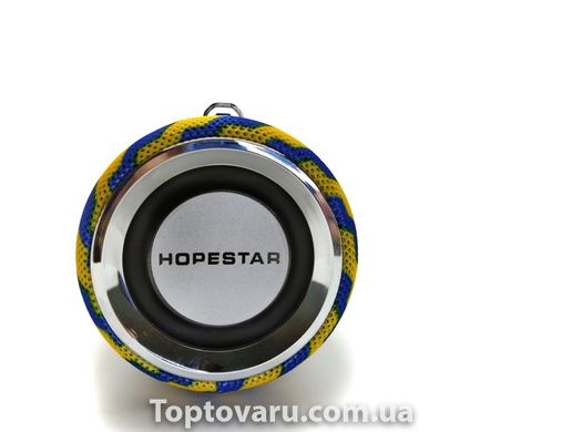 Портативна Bluetooth колонка Hopestar H39 з вологозахистом Синя з жовтим 1177 фото