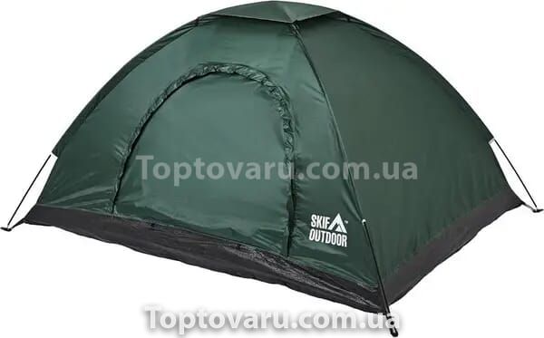 Палатка 2-х местная Зеленая с черным 11007 фото