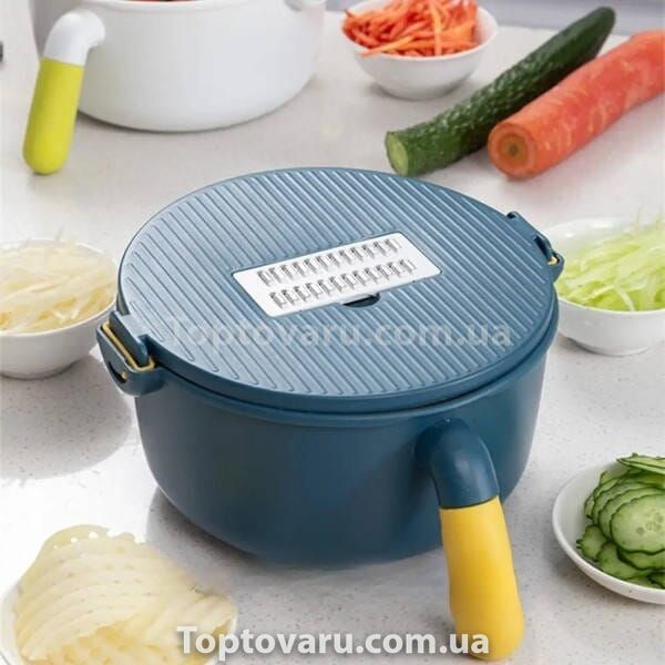 Шинковка-тёрка круглая с ручкой Multifunctional cooking machine SZK-6 19672 фото
