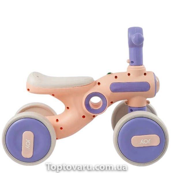 Велобіг дитячий JOY TL-66-300 чотириколісний з підсвіткою та озвученням Фіолетовий 38949 фото